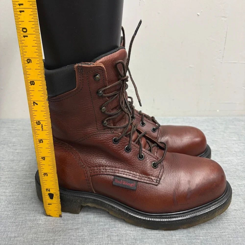 Red Wing Work Boots Mens 8 D Brown 2408 Steel Toe EH Leather 8